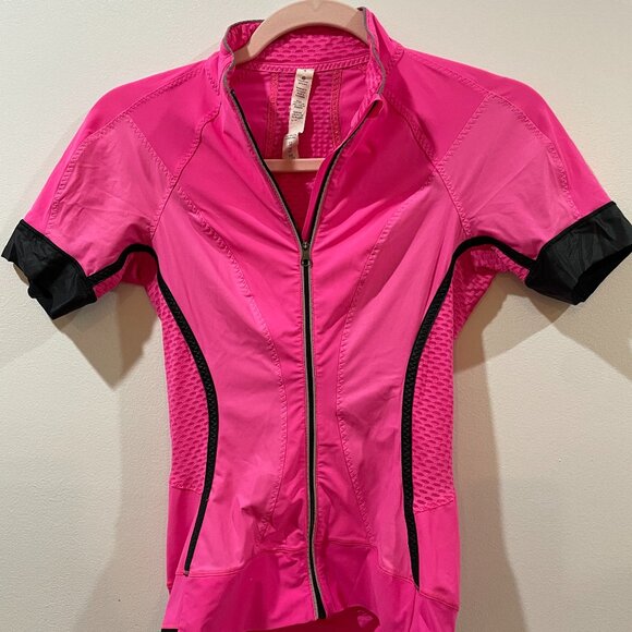 Lululemon Paceline Cycling Jersey Pinkelicious Size 4 Zip Front Jacket Vancouver - Picture 10 of 16